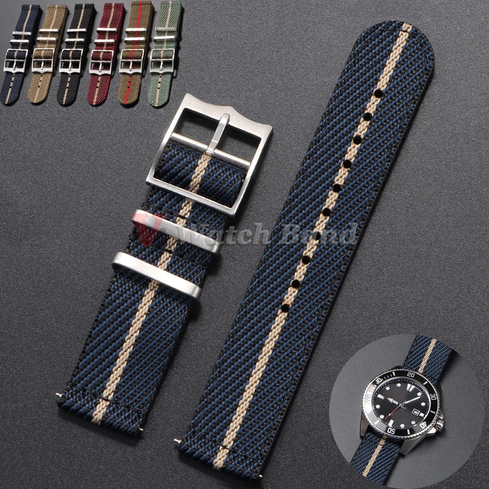 Nato Strap Nylon - 20 22mm Naylon Kayış Tudor Omega