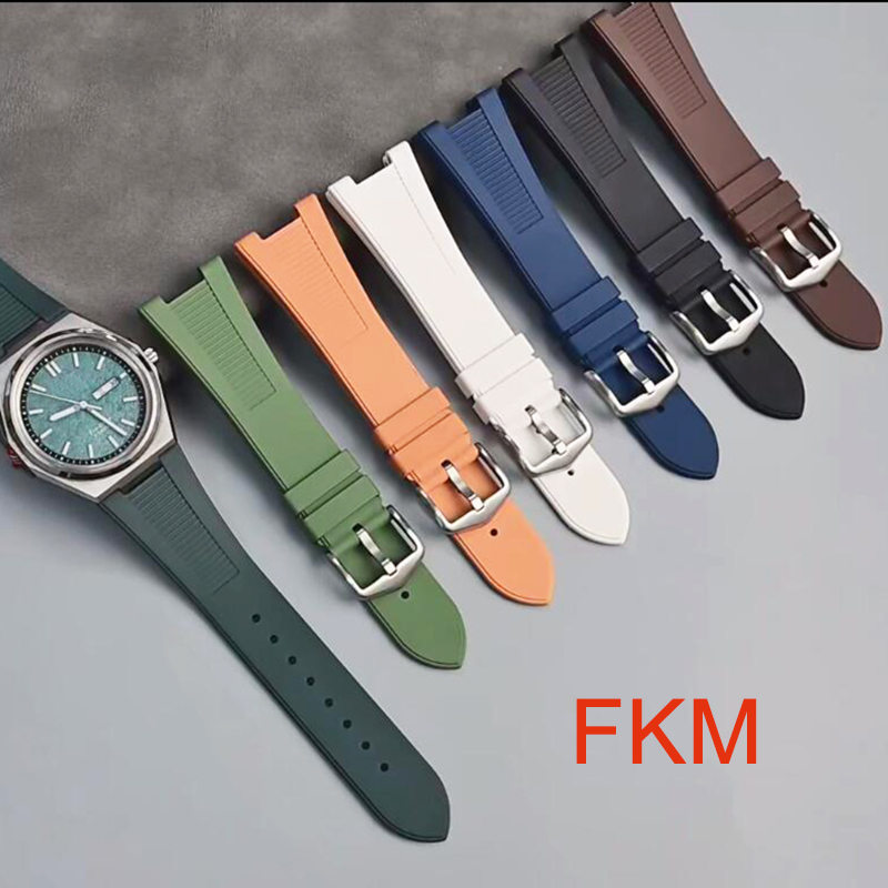 Patek Philippe Watch Nautilus - Fluoro Kauçuk Kayış 25*12mm Özel Uçlu